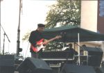 Phil with a borrowed guitar.